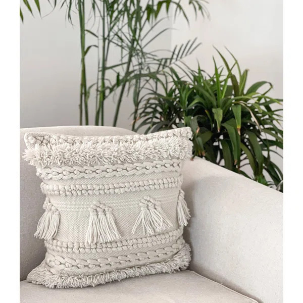 Baymont Fringed Indoor/Outdoor Pillow Cover | Wayfair North America
