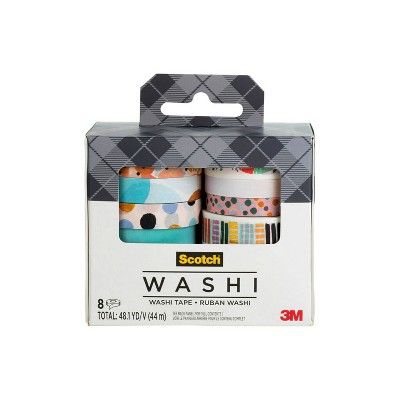 Scotch 8pk Expressions Washi Tape Abstract Modern | Target