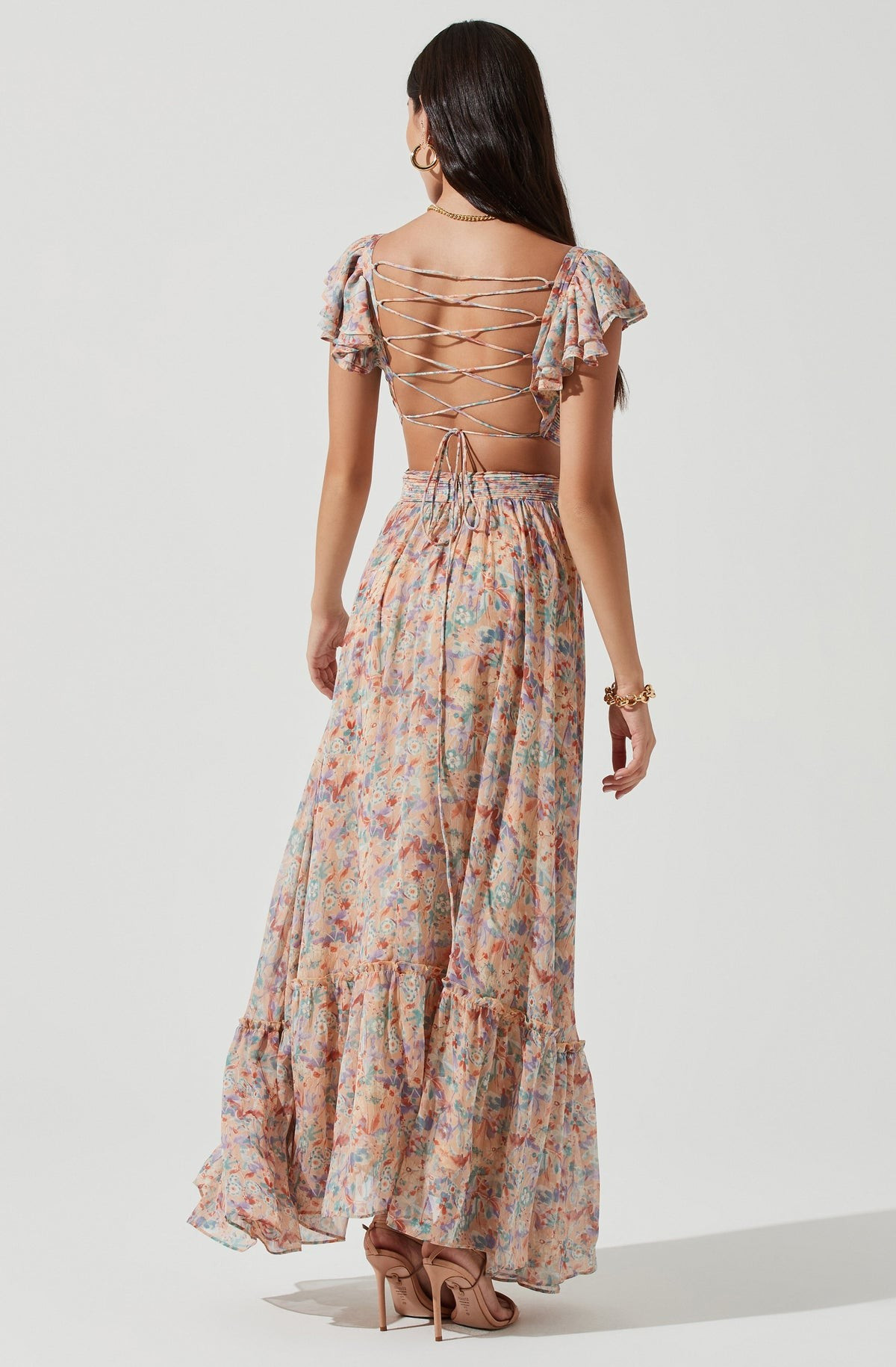 Primrose Floral Strappy Back Maxi Dress | ASTR The Label (US)