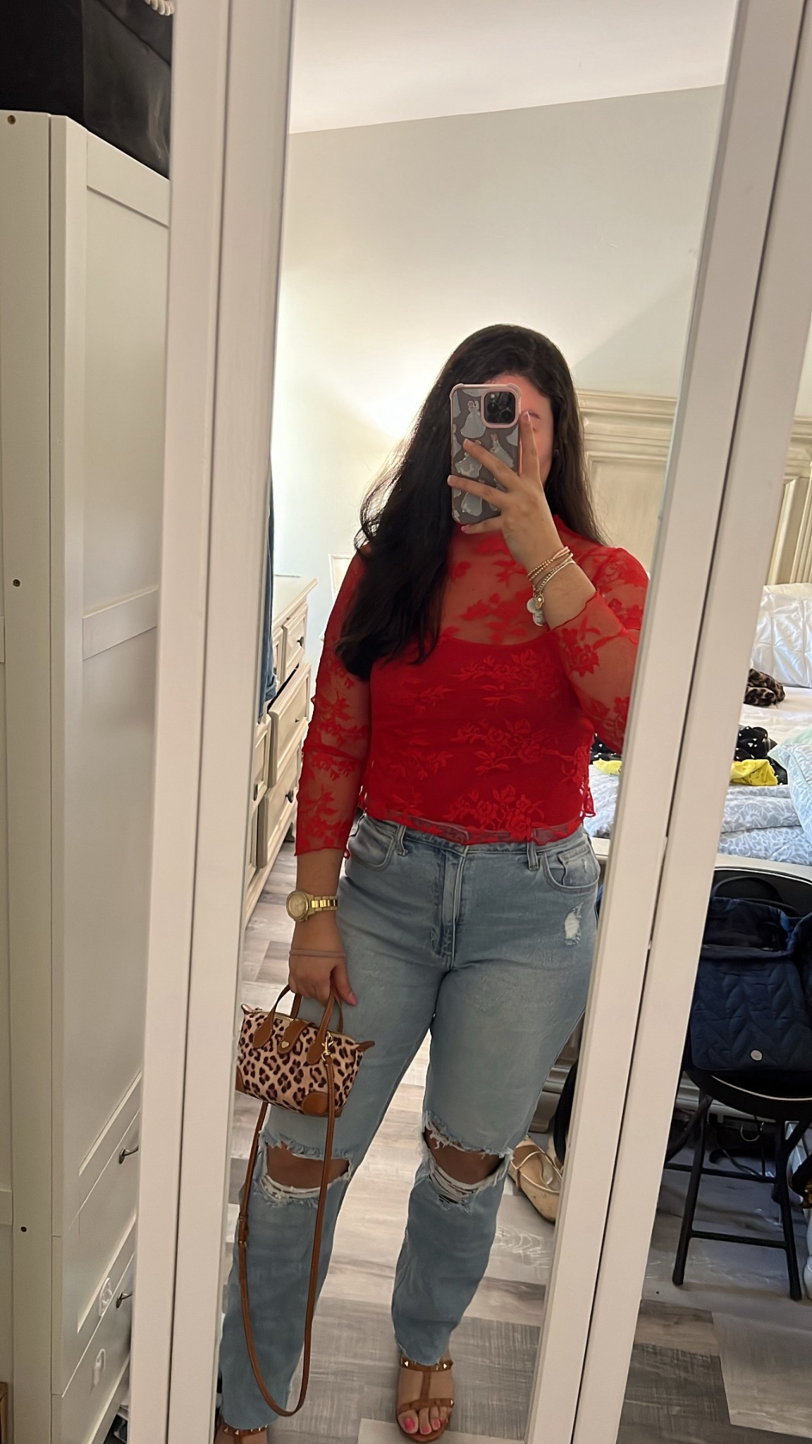 OOTD - love this red mesh top ❤️‍🔥

#LTKSaleAlert #LTKootd #LTKMidsize