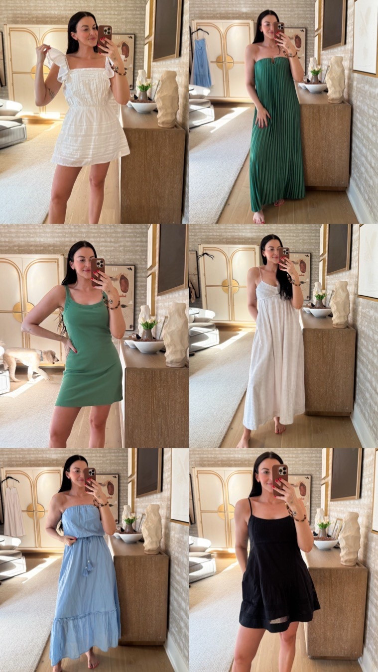 @abercrombie is doing 25% off dresses + an additional 25% off with AFLTK. 

I’m wearing a S, Reg in everything except the 90’s mini dress (I got a M Tall, but should’ve done a S, Reg)

#LTKSaleAlert #LTKSpringSale #LTKootd