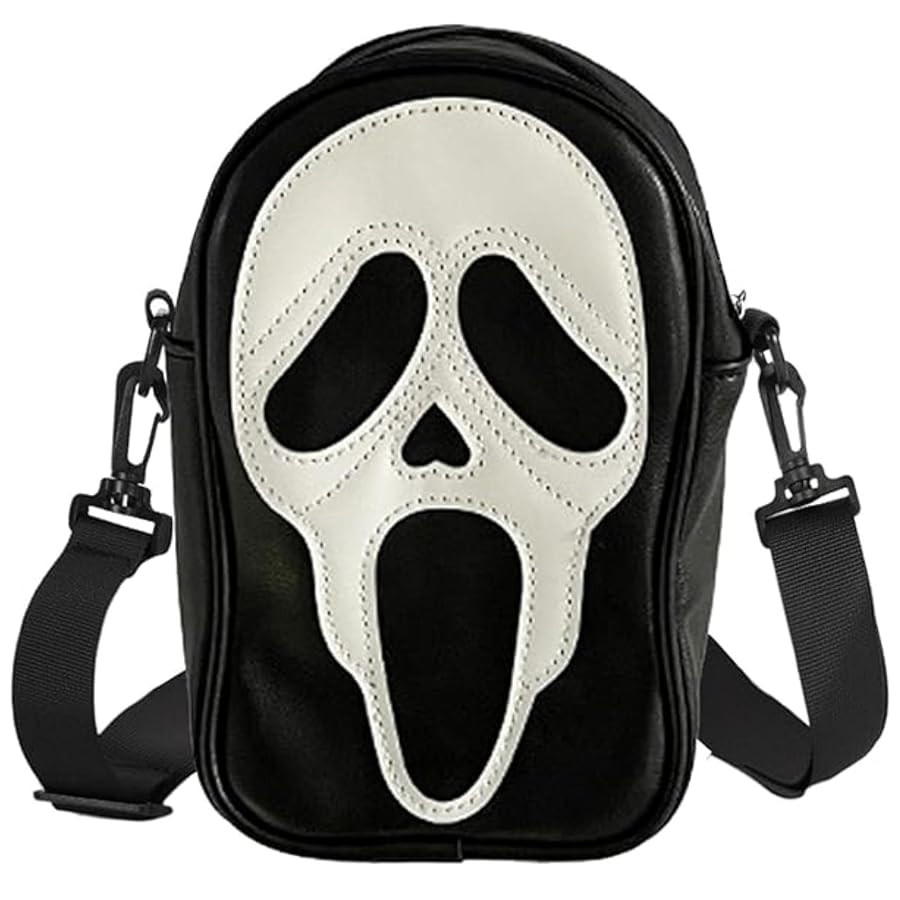 Tapp Collections Scream Ghost Face PU Crossbody Goth Sling Bag for Men And Women | Amazon (US)