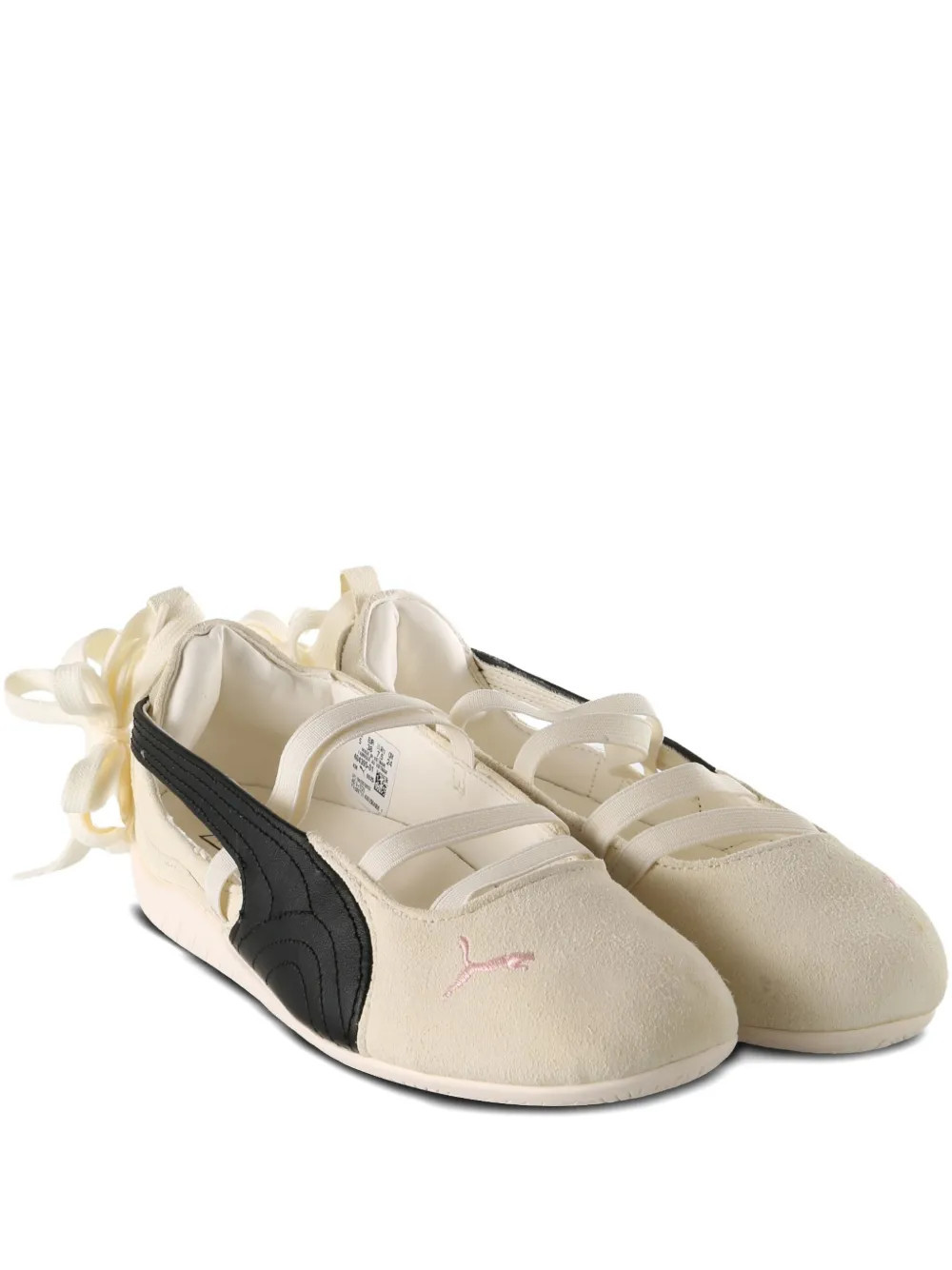 PUMA x Rosé Speedcat bow-detail ballet flats - Neutrals | Farfetch Global