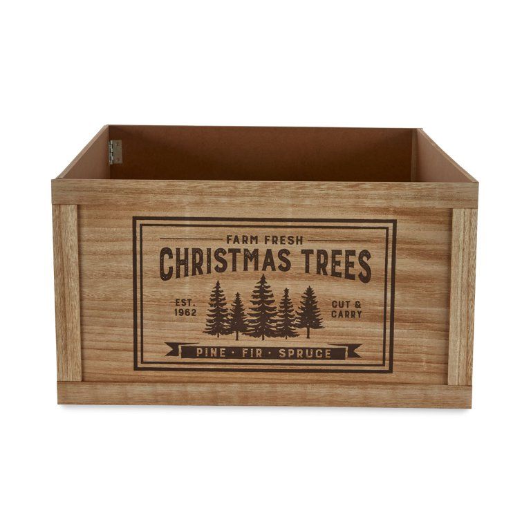 Holiday Time Farm Fresh Christmas Tree Crate, 11" x 20" - Walmart.com | Walmart (US)