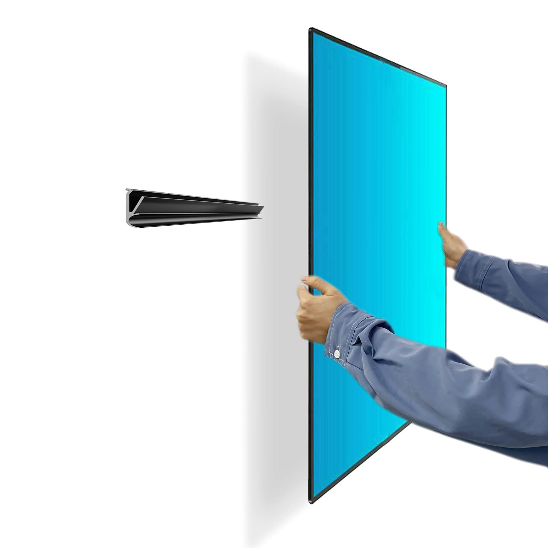 No Stud TV Wall Mount, Drywall Studless TV Hanger No Damage, No Drill, Non Screws, Dry Wall Flat ... | Amazon (US)