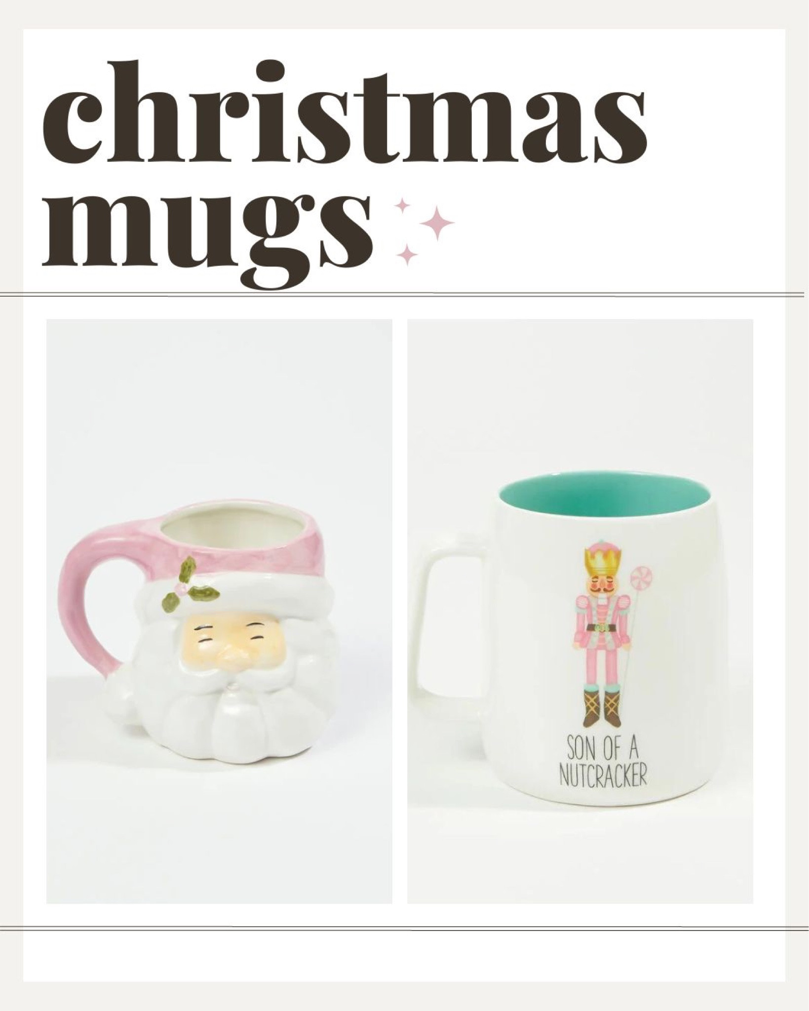Christmas decor, Christmas gifts, mugs, stocking stuffers, Christmas kitchen, gift guide, pink Christmas, hosting gifts, mom gifts, gifts for her

#LTKHoliday #LTKhome #LTKSeasonal