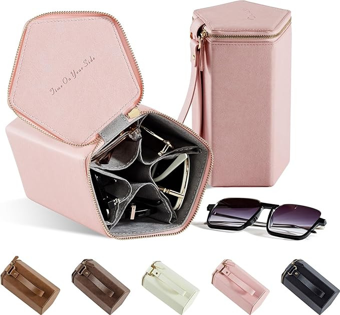 Sunglasses Travel Case Organizer Hangable for Men Women, Eyeglasses Foldable Storage Organizer | Amazon (US)