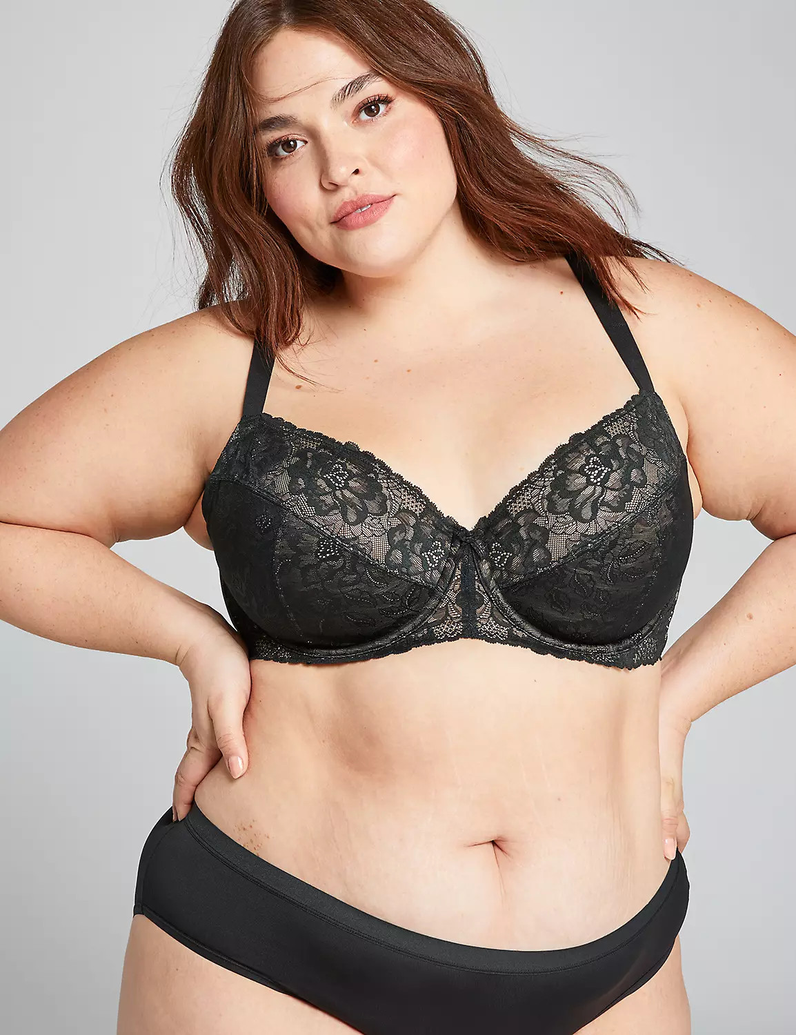 Unlined Balconette Bra with Lace | Lane Bryant (US)