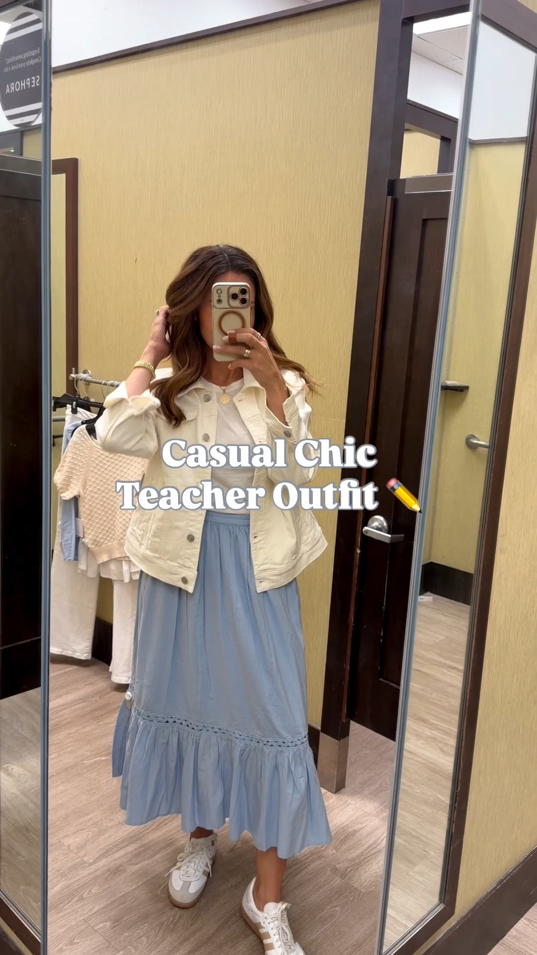 Casual chic teacher look from Kohls ✏️🤍

This skirt is so adorable and I’m obsessed with this white denim jacket for spring layering! Wearing an XL for an oversized look. Now on sale!!! 

white denim jacket, teacher outfit, casual outfit 



#LTKWorkwear #LTKSaleAlert #LTKSeasonal
