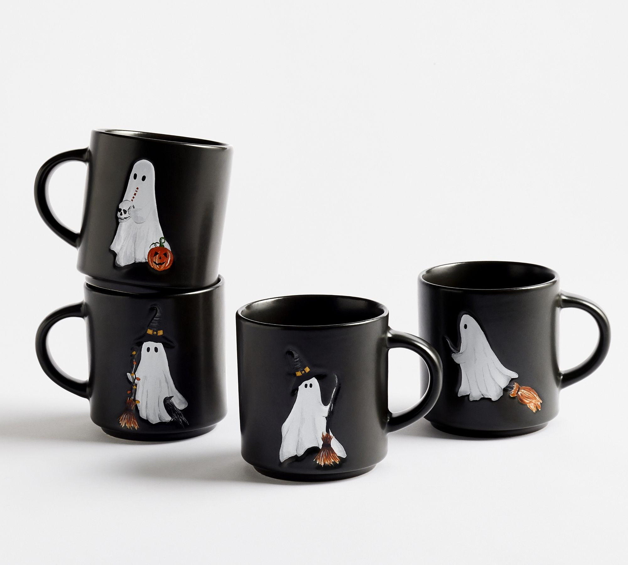 Scary Squad Stoneware Mug - Mixed Set of 4 | Pottery Barn (US)