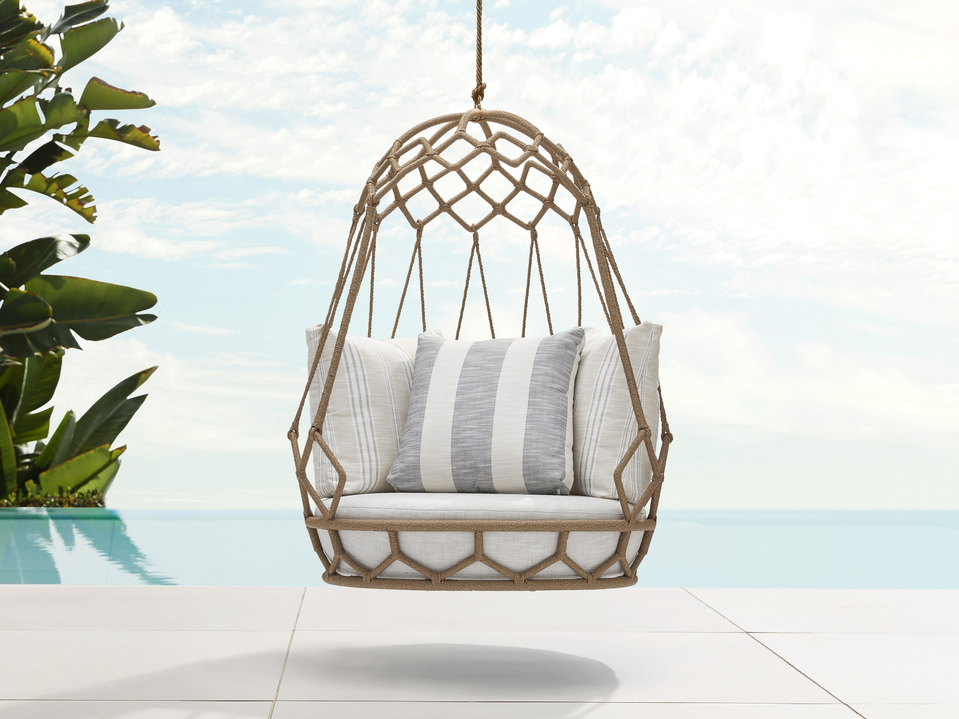 Marina Outdoor Hanging Chair with Rope | Arhaus