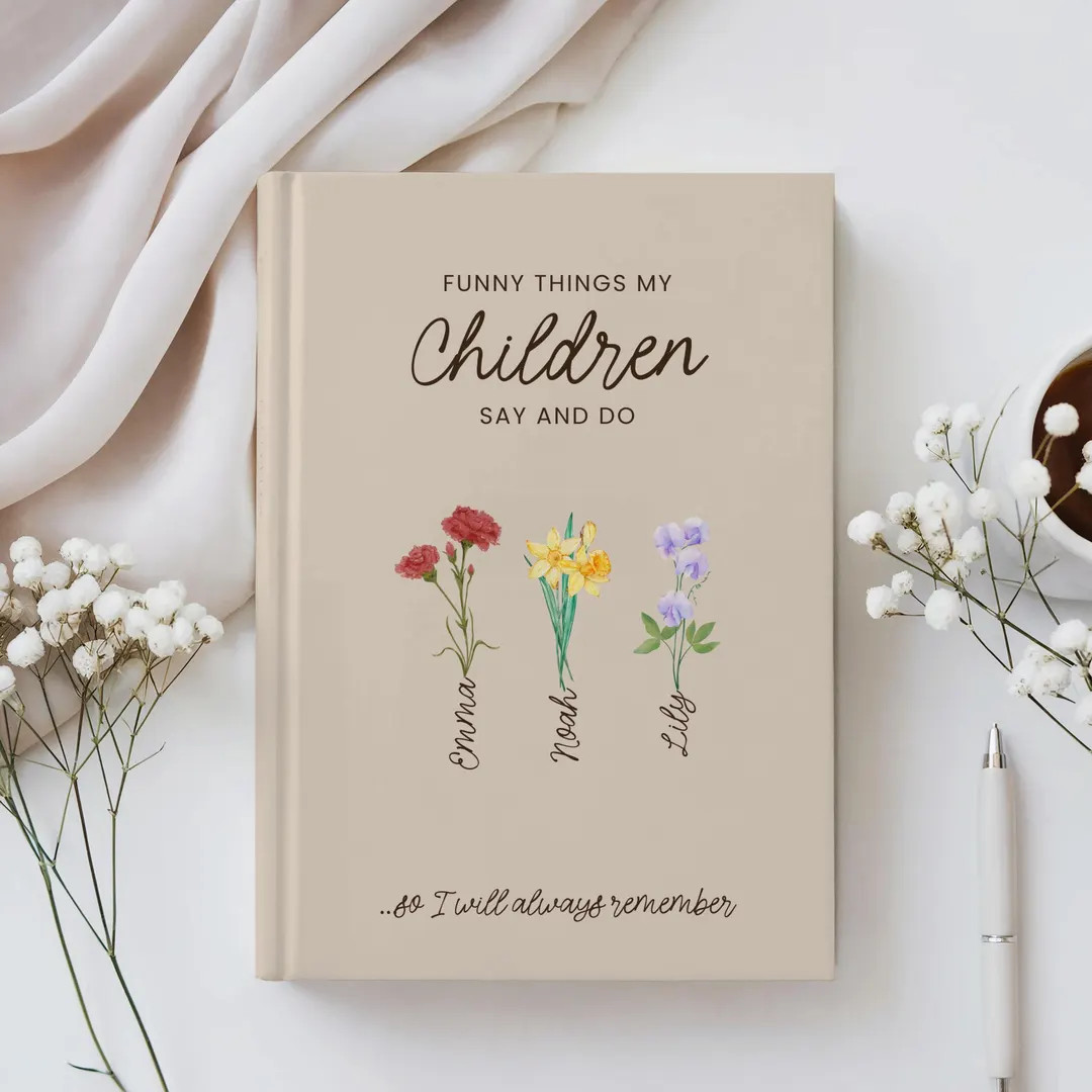 Personalized Birth Month Flower Journal, Custom Mothers Day Gift, Sentimental Mom Gift, Second Ti... | Etsy (US)