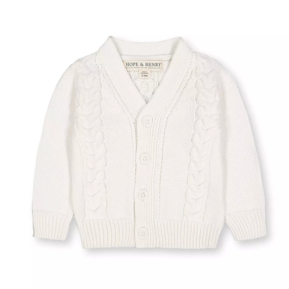 Hope & Henry Baby Organic Cotton Cable Knit Cardigan Sweater | Target