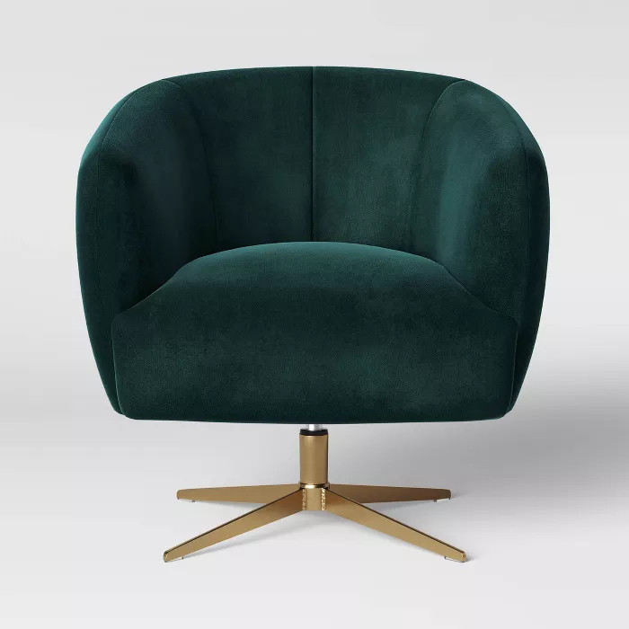 Morpho Swivel Velvet Arm Chair - Opalhouse™ | Target