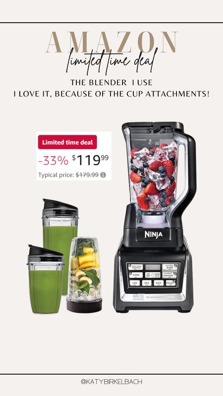 The blender I use is on sale! It’s my favorite one that I’ve gotten, bc I love the different sized cup attachments making it so easy for smoothies!

#LTKhome #LTKsalealert