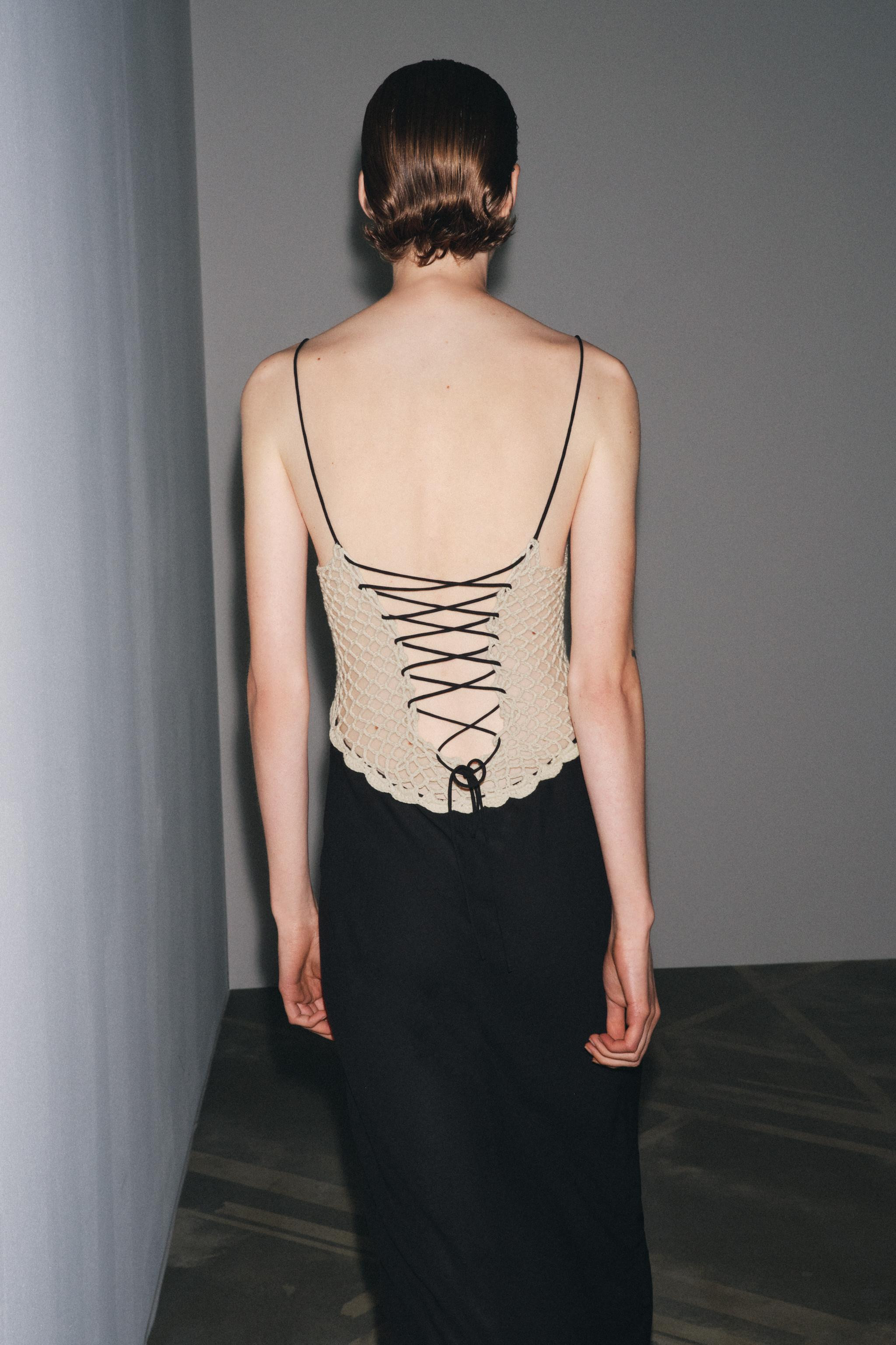 CONTRAST CROCHET DRESS | Zara UK