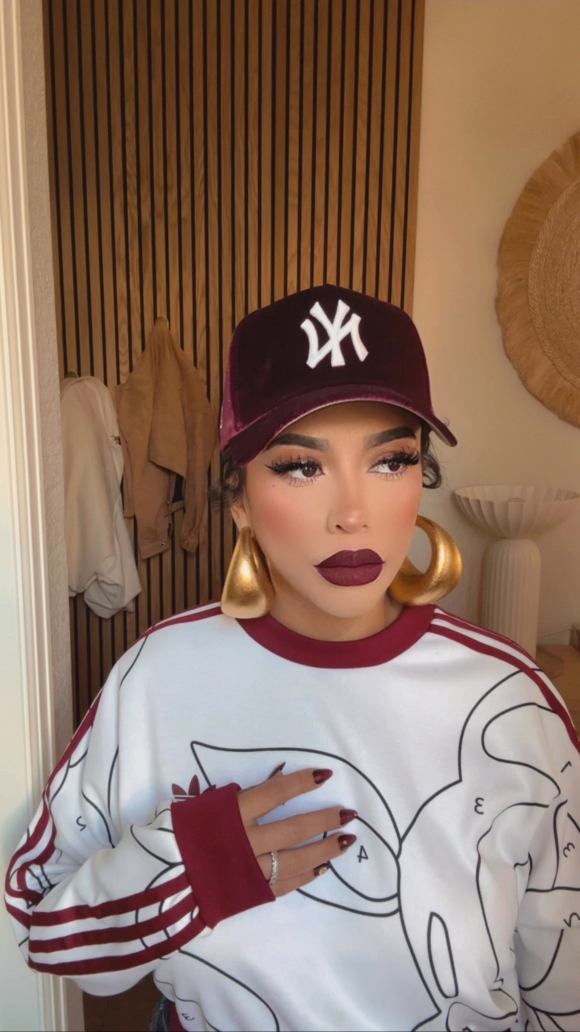 Burgundy and gold