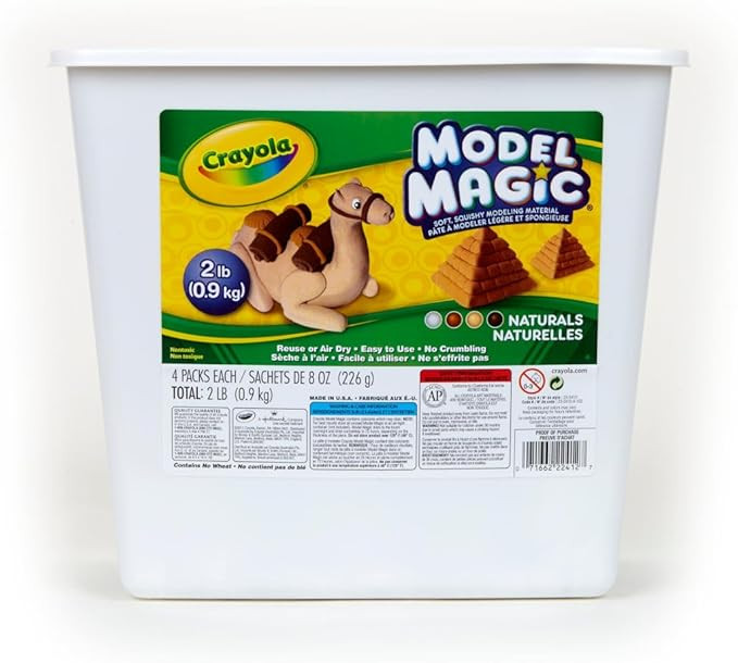 Crayola Model Magic Naturals, Modeling Clay Alternative, 2 lb. Bucket, Gift, 4 Packs (8oz ea) | Amazon (US)