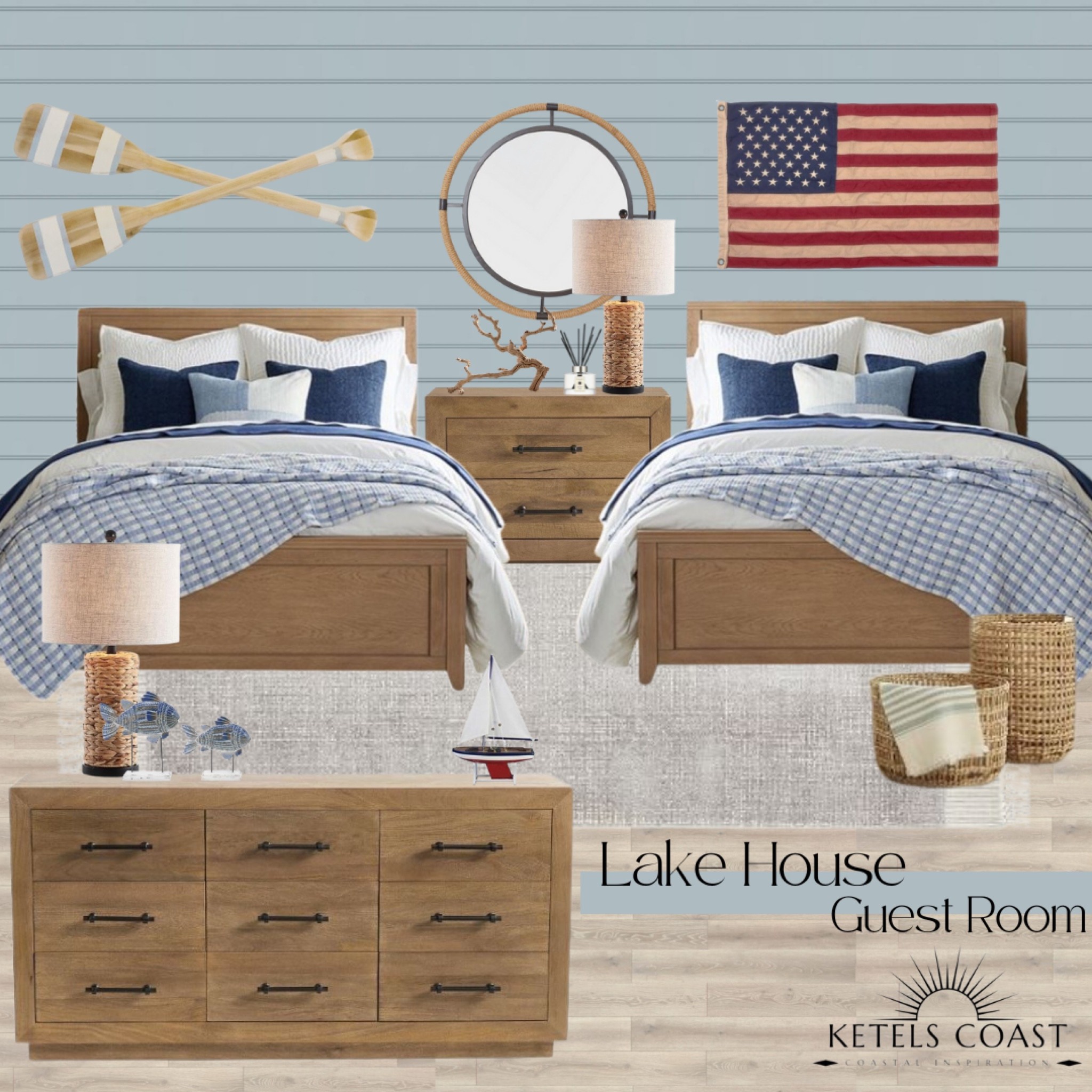 Lake House / Coastal Bedroom / Lake House Decor / Lake House Bedroom / coastal interior / vacation home decor / beach house bedroom / guest room / lake house guest room 
#LTKHome #LTKSaleAlert 

#LTKStyleTip #LTKFamily #LTKTravel