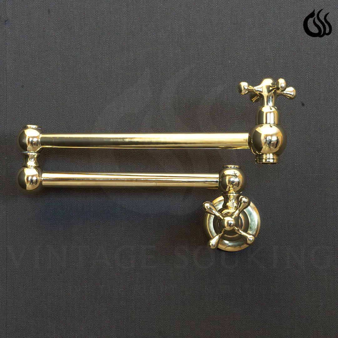 Unlacquered Brass Pot Filler Kitchen Faucet Unlacquered Solid - Etsy | Etsy (US)