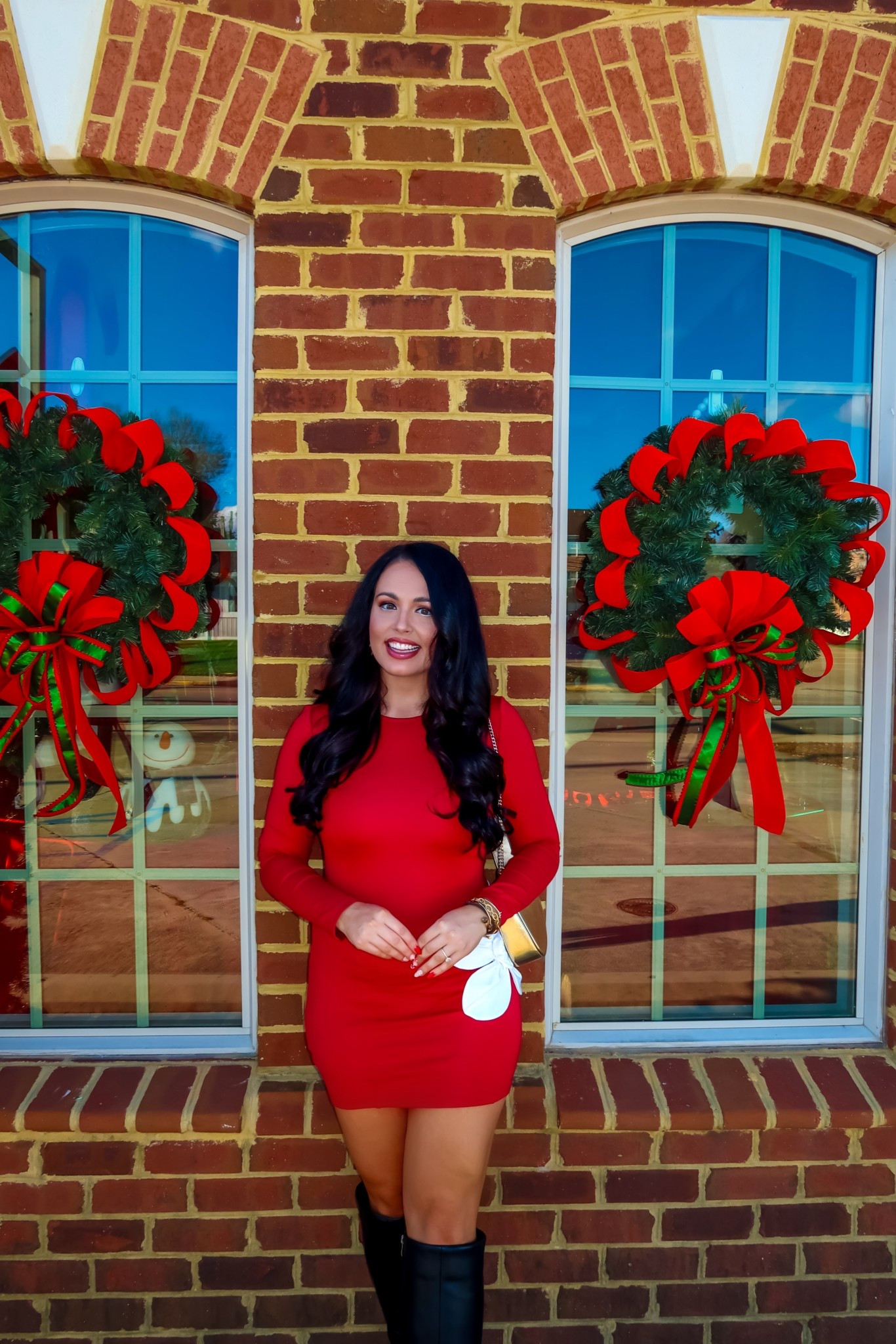 Under $30 Amazon holiday dress (medium; 5+ colors and on sale), under $60 Amazon black leather boots (tts) 

#LTKHoliday #LTKSaleAlert #LTKFindsUnder50