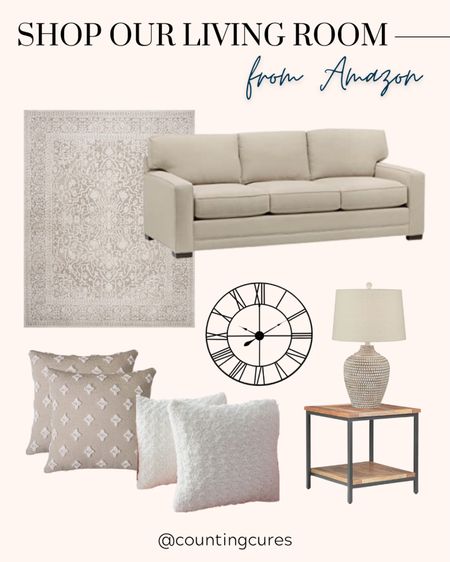Shop our living room here! Amazon finds, amazon home, living room, rug, couch, side table, coffee table, nightstand, home refresh, throw pillow, found it on amazon, amazon favorite, amazon style #LTKFind

#LTKstyletip #LTKFind #LTKhome