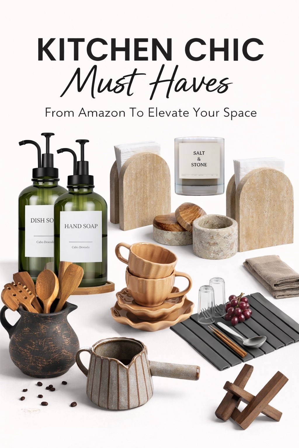 Turning everyday kitchen essentials into a whole aesthetic 🤍✨ These Amazon finds give that high-end, curated look without the designer price tag. From elevated soap dispensers to warm wood accents and neutral ceramics… it’s all in the details.

#LTKfoodie #LTKHome #LTKSeasonal