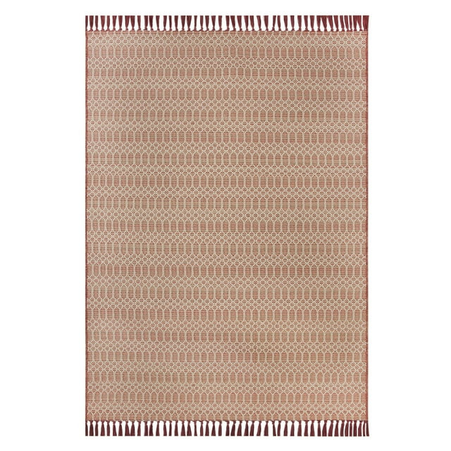 Better Homes & Gardens Woven Geo 5’x7’ Outdoor Rug - Polypropylene/Polyester - Terra Cotta | Walmart (US)