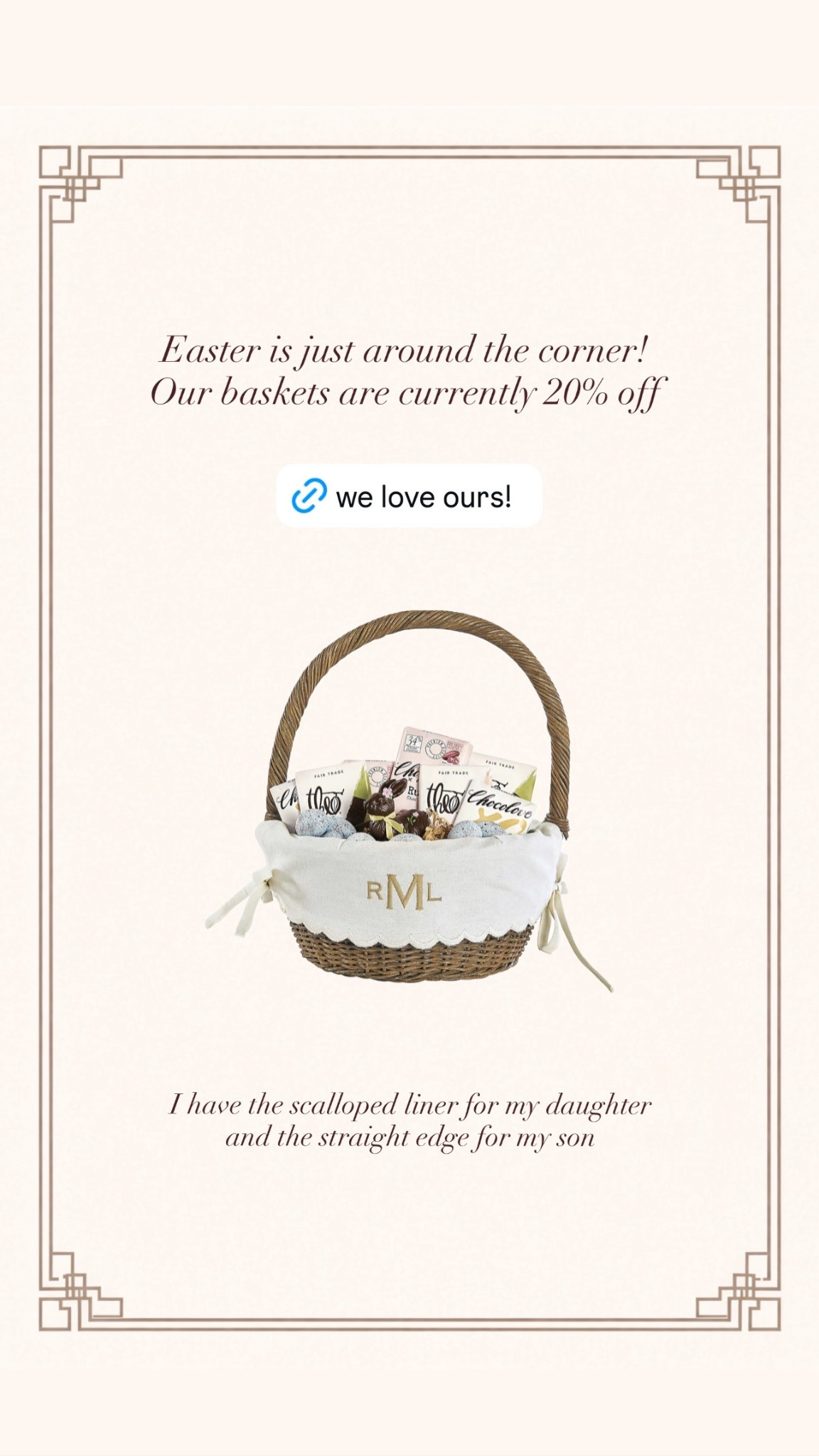 My favorite Easter basket that will last! Currently 20% off and stock is running low 

#LTKmomlife #LTKSpringSale #LTKKids