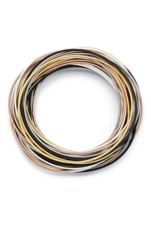 Emerson & Oliver Dia Mixed Metal Bracelets in Set Of 50 at Nordstrom, Size 8.25 | Nordstrom