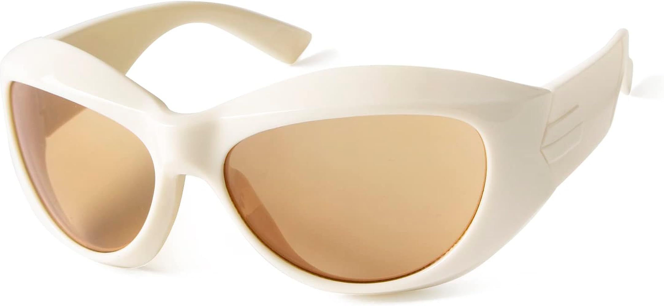 PEGH Wrap Around Sunglasses Fashion Futuristic Oversized Oval Sunglasses for Men Women Y2K Trendy... | Amazon (US)