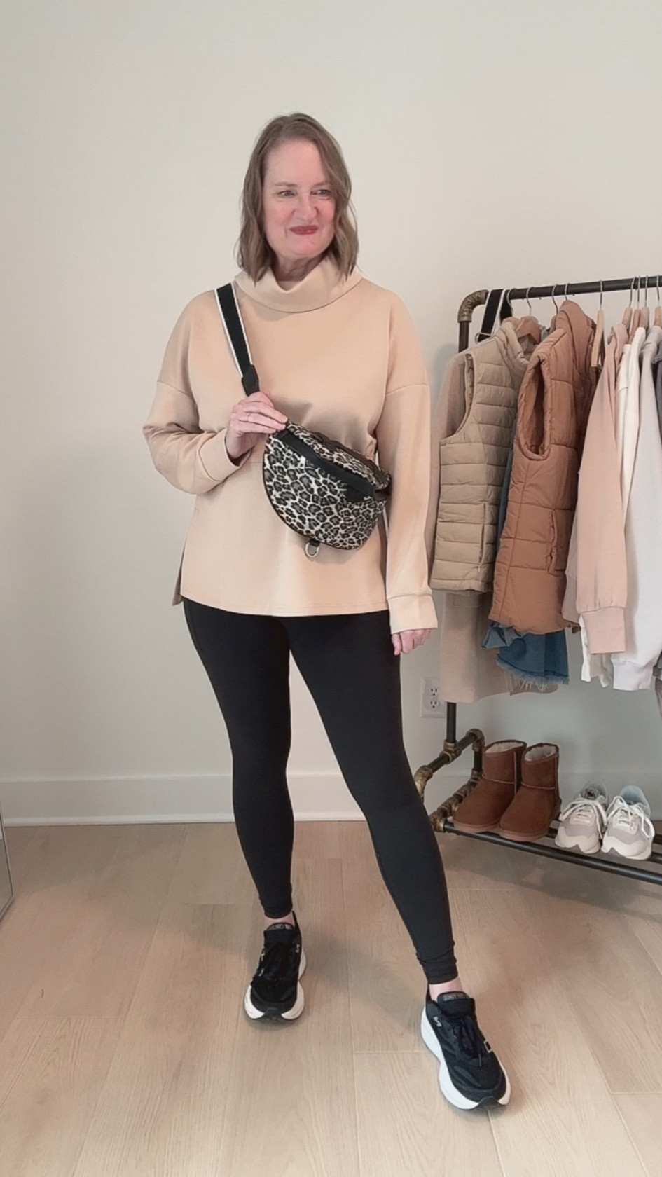Amazon and Quince Try-On Haul ✔️I’m prepping my winter capsule wardrobe and am sharing some athleisure and casual pieces I ordered ✨ Find out which pieces I kept and returned in the blog post 😉

Drawstring pullover sweatshirt, black leggings, black new balance sneakers, leopard sling bag

#LTKMidsize #LTKActive #LTKFindsUnder50