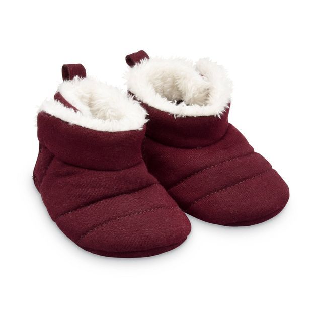 Carter's Just One You®️ Baby Girls' Construction Slippers and Boots - Burgundy | Target