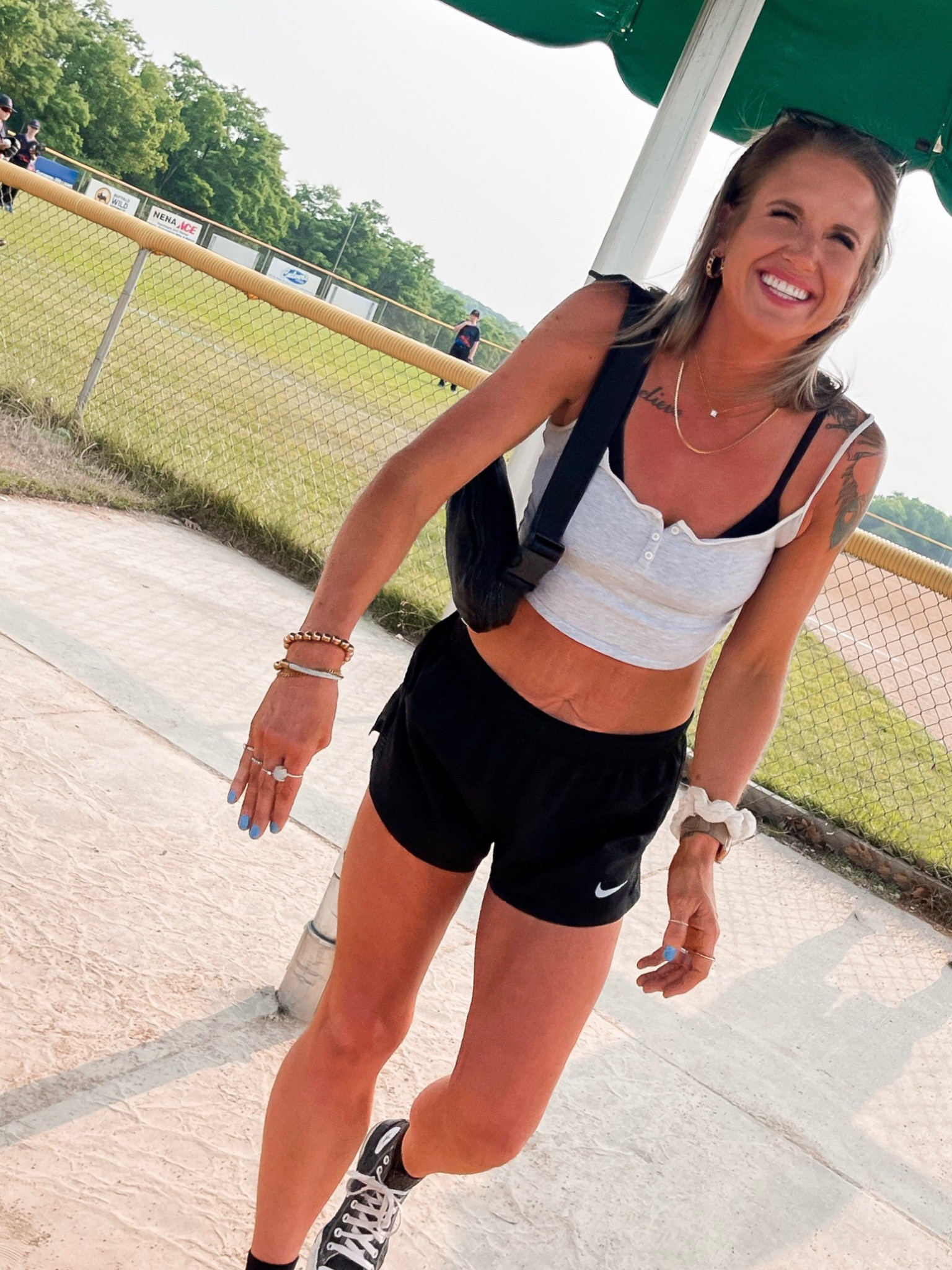 Summer Activewear outfit for Women | Nike shorts | aerie cropped tank | lululemon belt bag | high top converse 

#activewear #beltbag #nike #looksforless #livinglifewithlacey

#LTKsalealert #LTKunder50 #LTKfit