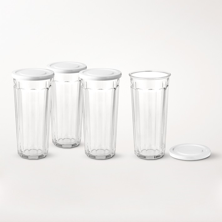 Working Glasses with Lids, Set of 4, 24 oz. | Williams-Sonoma