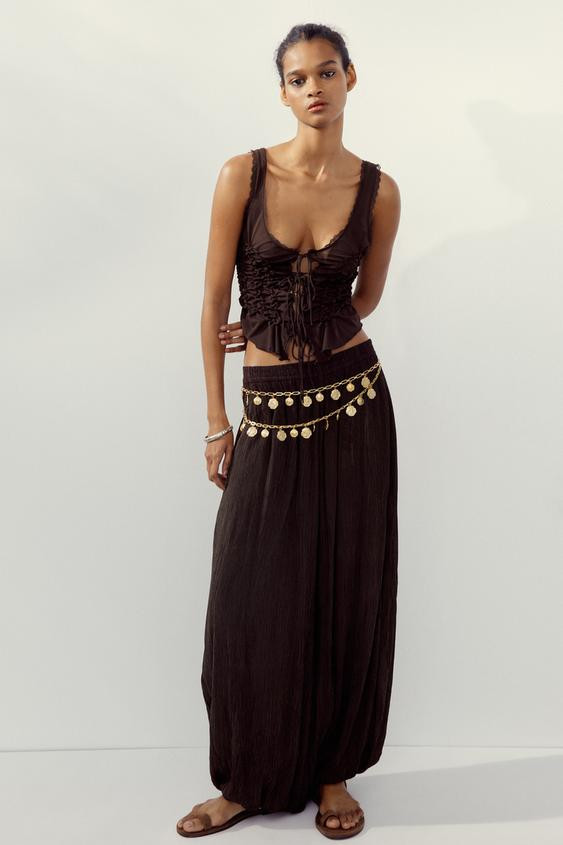 TIED RUCHED TOP | Zara US