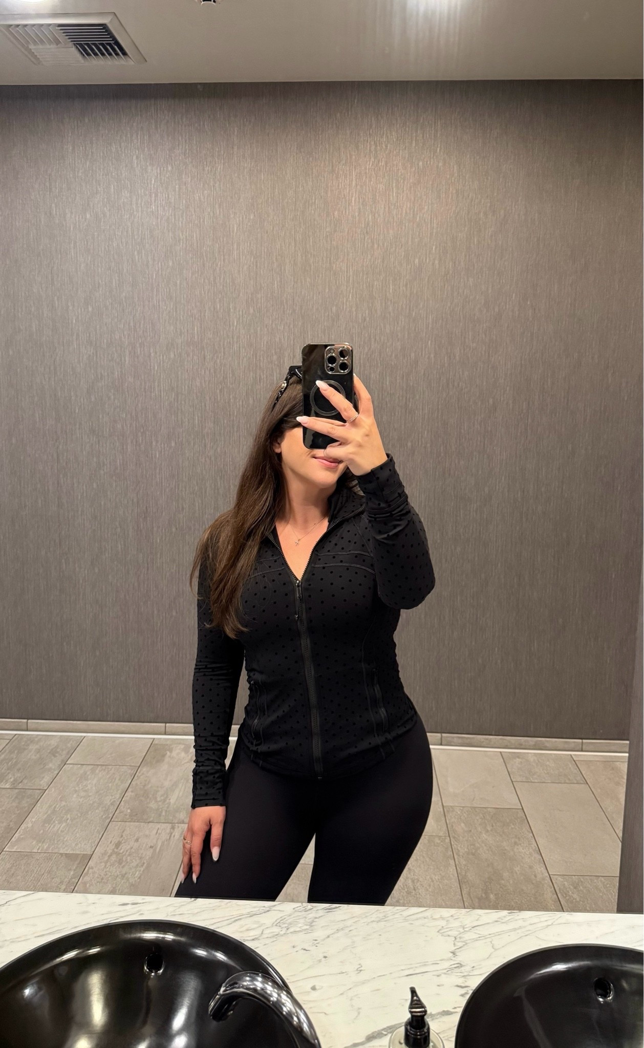 This black polka dot zip-up jacket looks exactly like the viral sold out one!!! And it’s even better in person!!! And there’s matching leggings that go with it too!! 10/10 recommend!

#LTKootd #LTKActive #LTKgrwm
