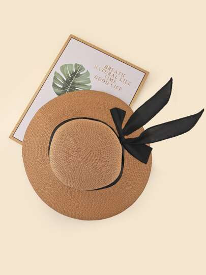 Bow Knot Decor Straw Hat | SHEIN