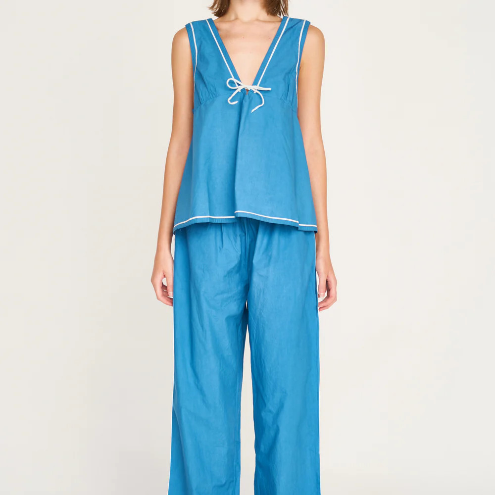 Pajama Pant & Camisole Set in Sapphire | MIRTH
