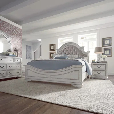 Colchester Queen Upholstered Bed, Dresser & Mirror, Night Stand | Wayfair North America