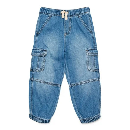 Wonder Nation Baby and Toddler Boys Cotton Cargo Jogger Pants, Sizes 12M-5T | Walmart (US)