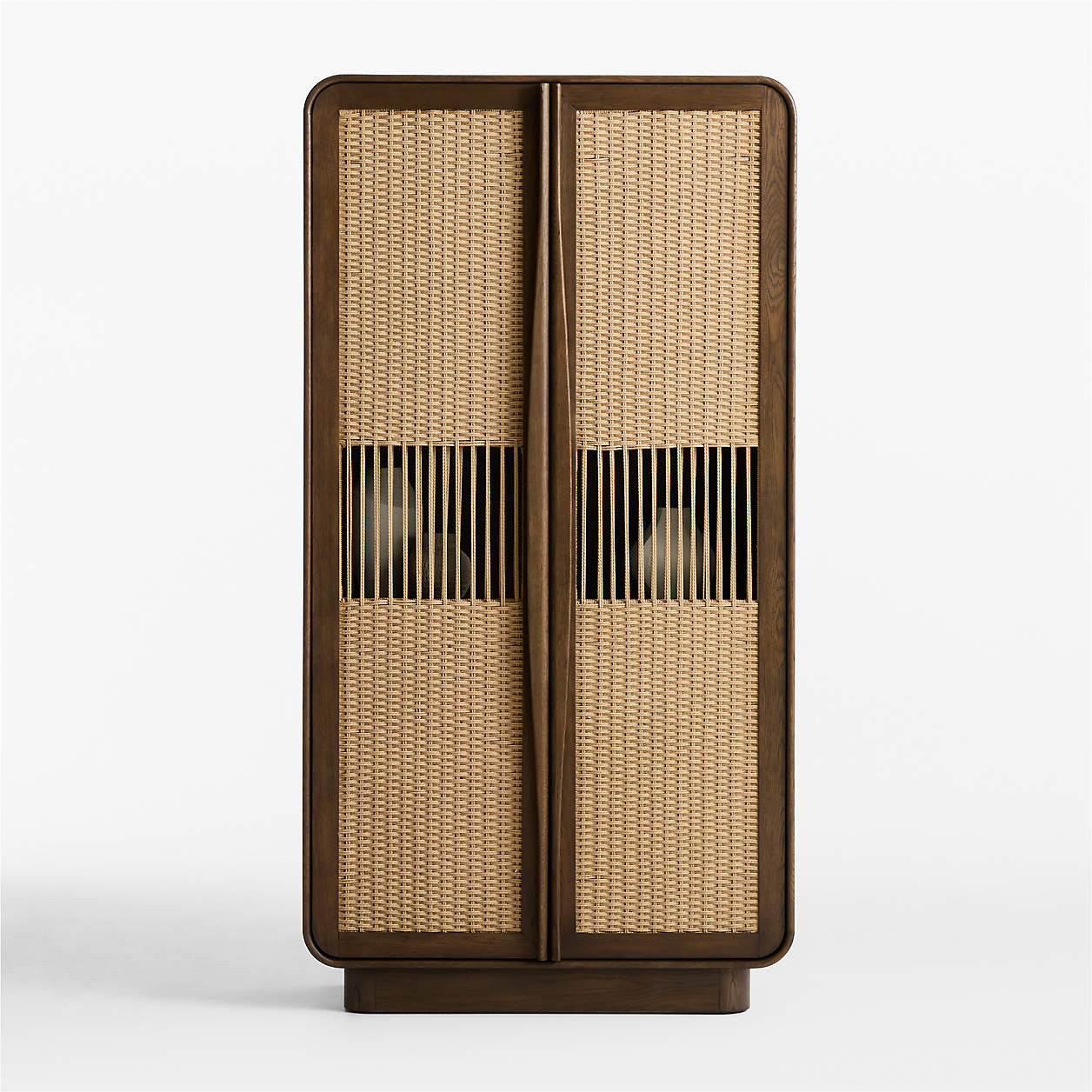 Talay 44" Fumed Oak Closed Storage Cabinet | Crate & Barrel | Crate & Barrel