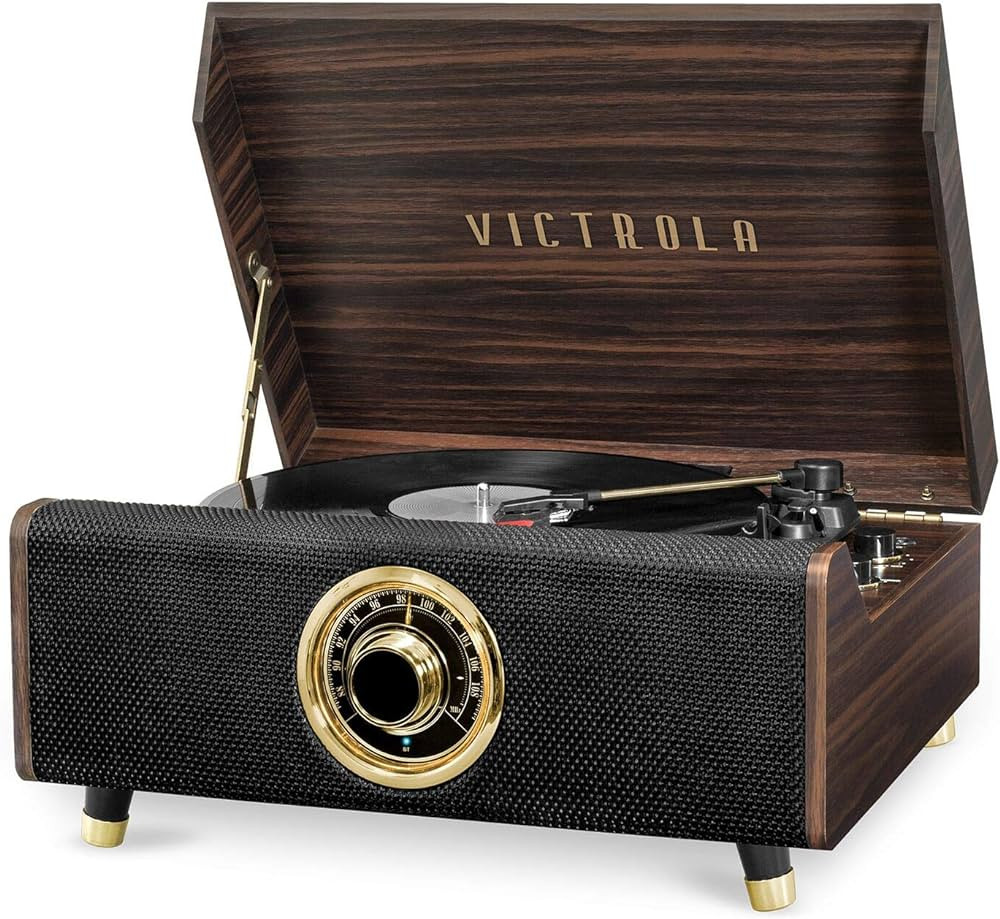 Victrola Highland 4-in-1 Bluetooth Record Player (Espresso), 3-Speed Record Player with Speakers,... | Amazon (US)