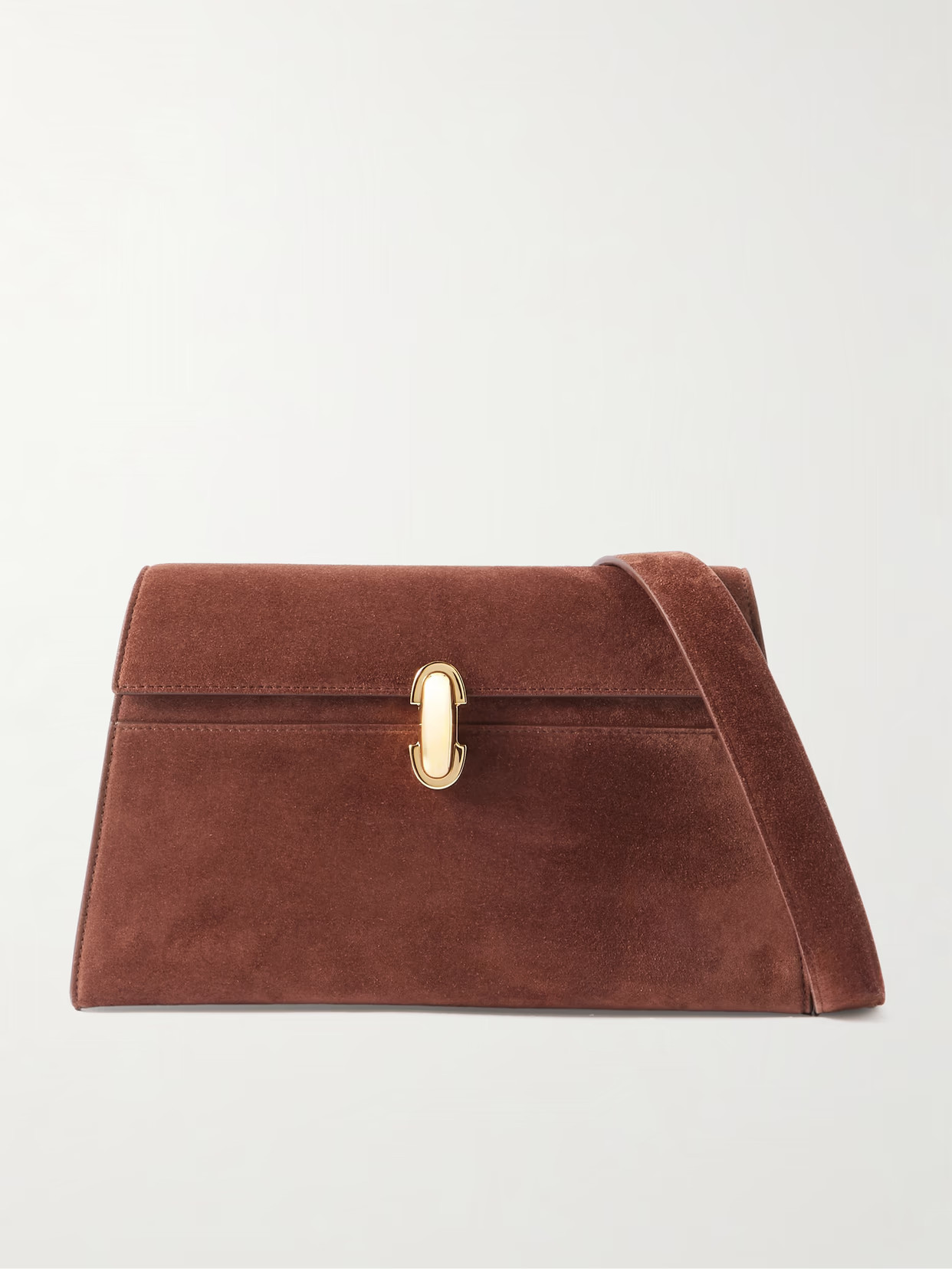 Savette - Symmetry Suede Shoulder Bag - Brown | NET-A-PORTER (US)