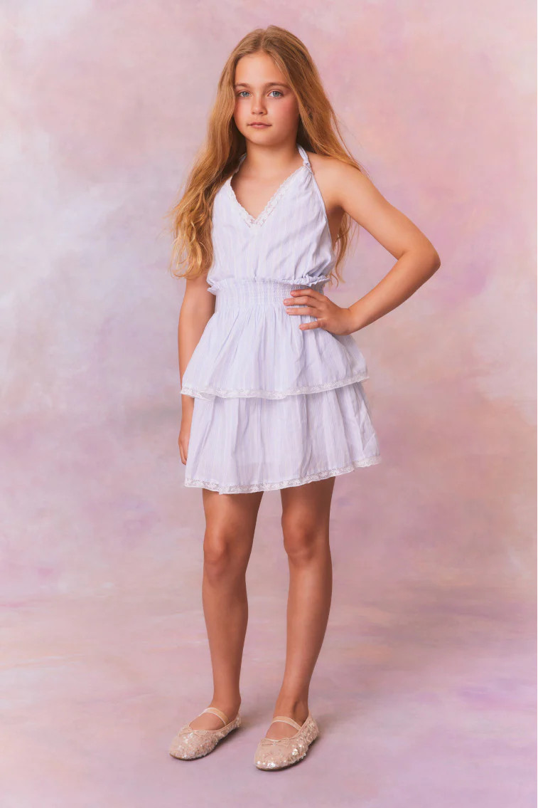 Girls Romille Stripe Dress | LoveShackFancy