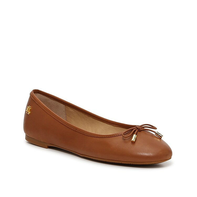 Lauren Ralph Lauren Jayna Ballet Flat | Women's | Cognac | Size 6.5 | Flats | Ballet | DSW