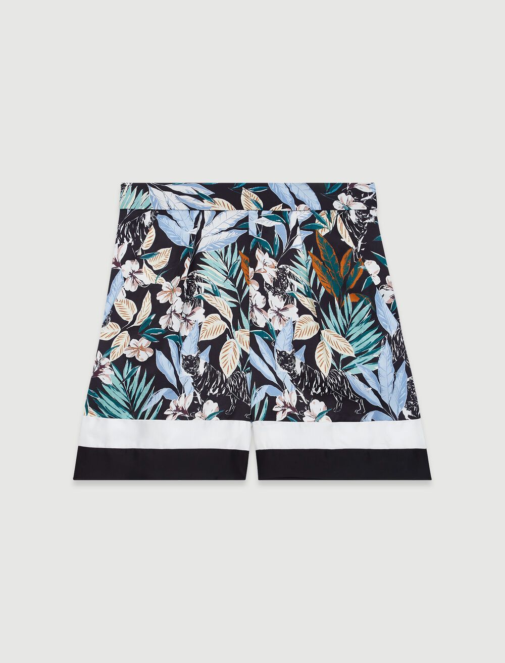 High-waisted floral print shorts | Maje (US)