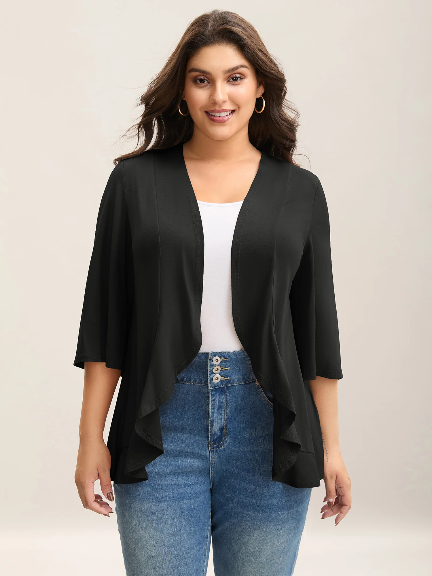 Lotus Hem Curvy Kimono Cover-Up | Bloomchic