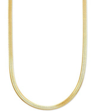 Colar de corrente de ouro herringbone 18k gold vermeil | Dillard's