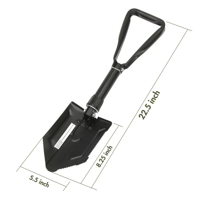 Ozark Trail Heavy Duty Steel Folding Shovel, Black, Model 4803 | Walmart (US)